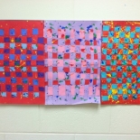 3rd Grade Warm & Cool Color Weavings  at Rosa Parks