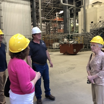 Group touring energy plant
