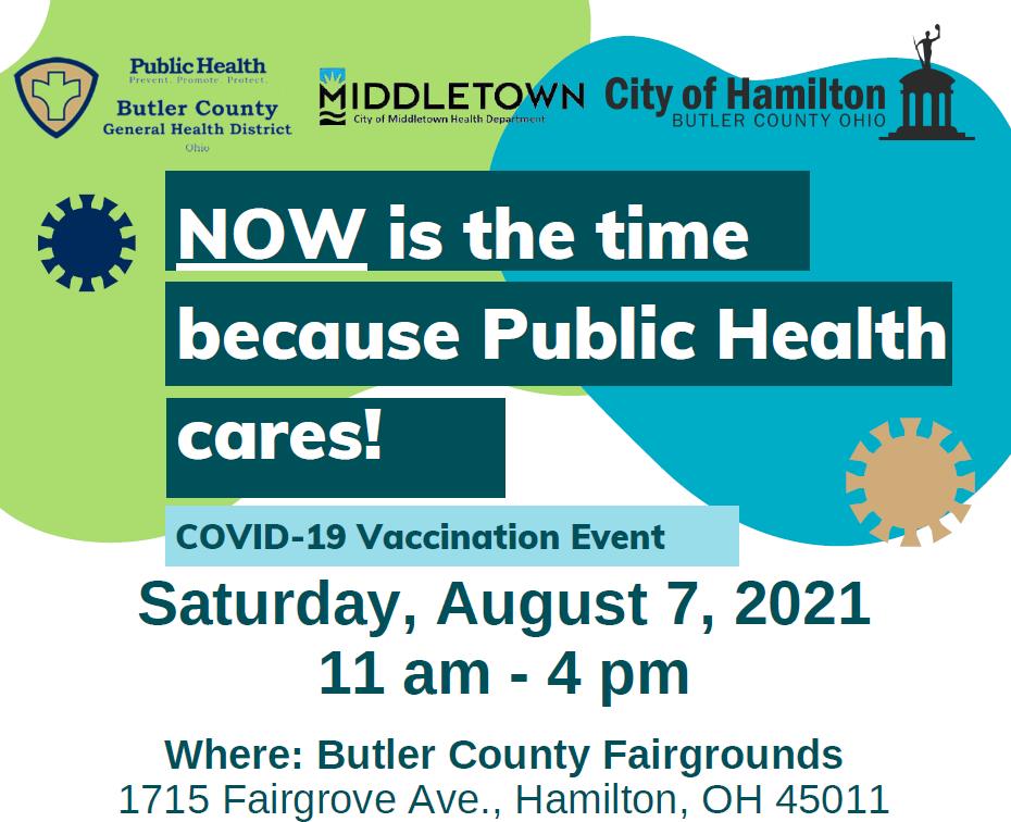 NOW is the time to get vaccinated, because Public Health cares!