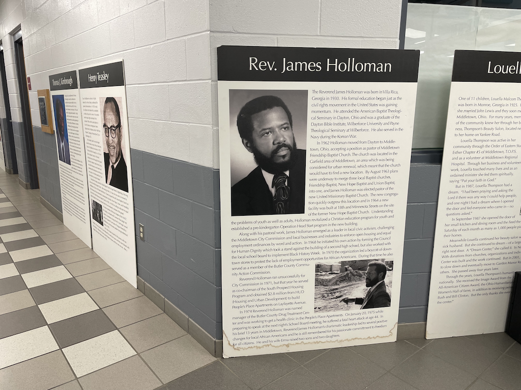 large posters of local Black heroes from the City of Middletown’s history